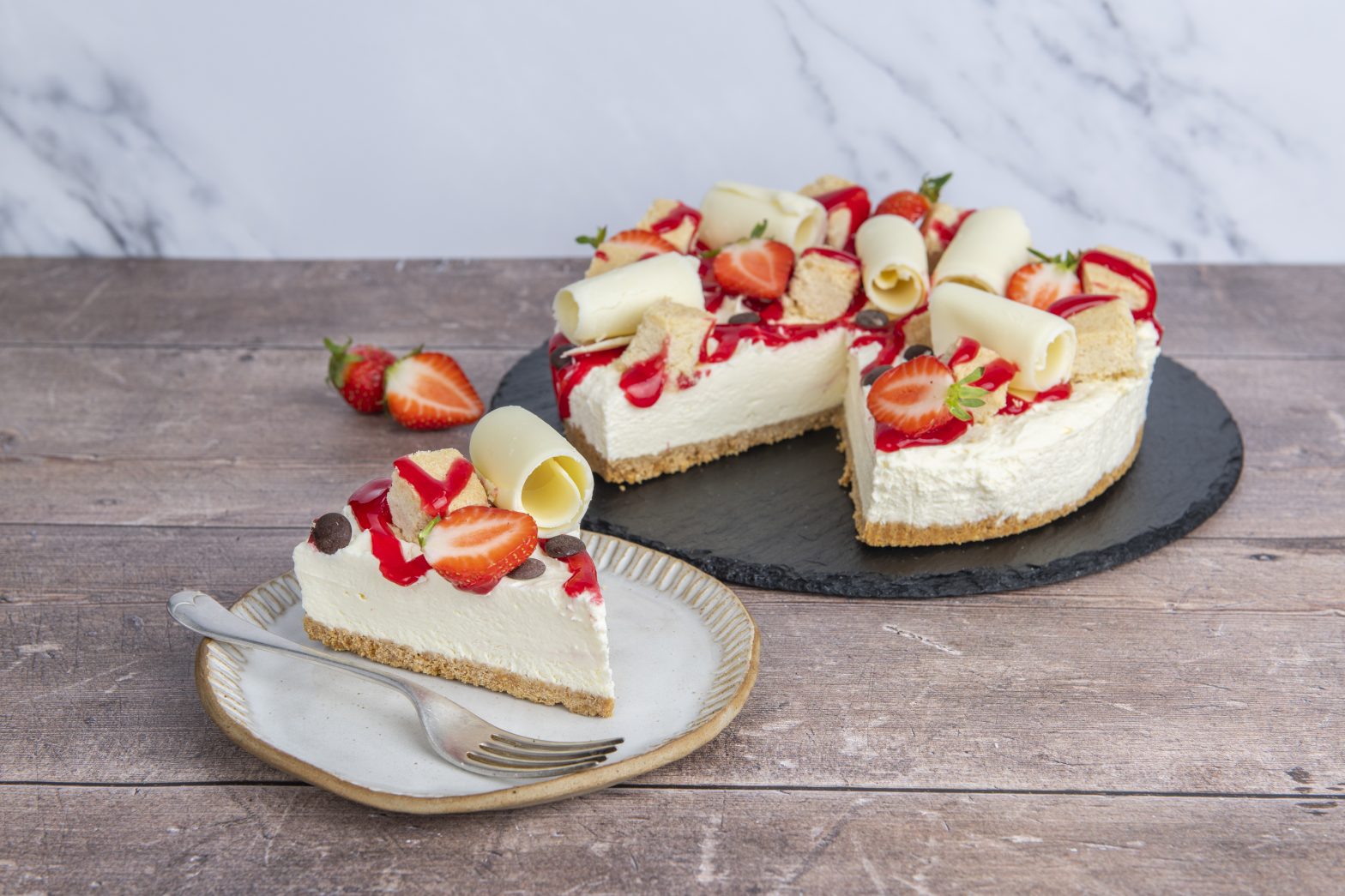 continental strawberry shortcake cheesecake