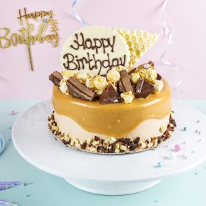 caramel popcorn party cake