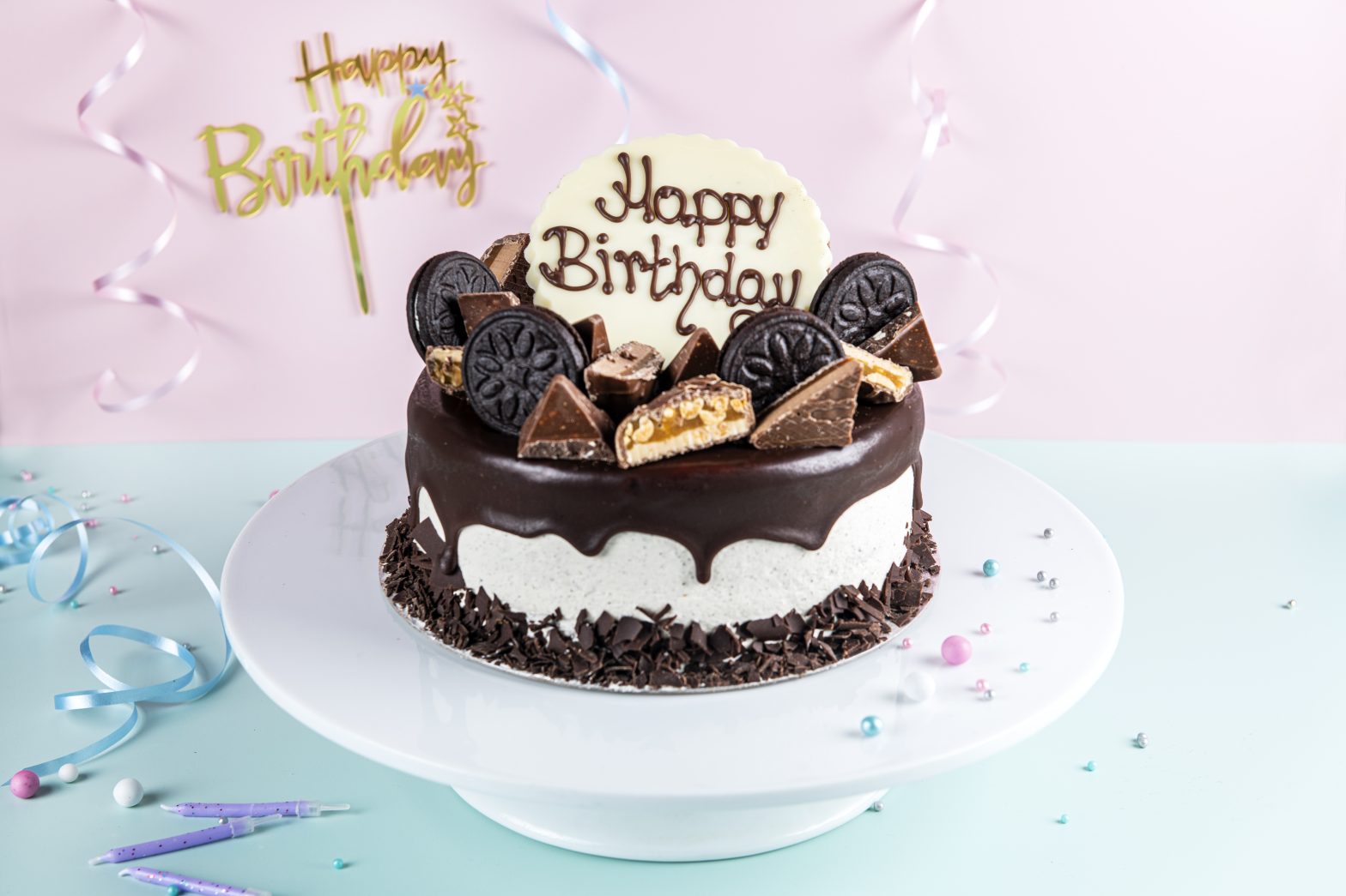 cookie cream party cake